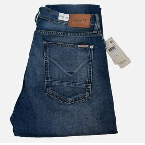 Hudson SARTOR Size W34 L34 Slouchy Skinny Stretch Men's Jeans Blue New